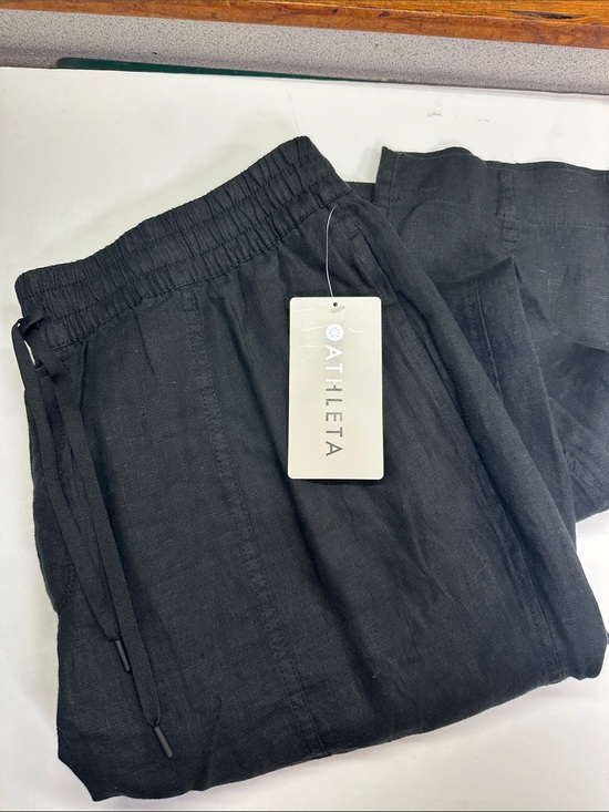 Athleta Pants - Athleta Retreat Black Linen Ankle Pants, New with Tags, Women's Size XL NWT